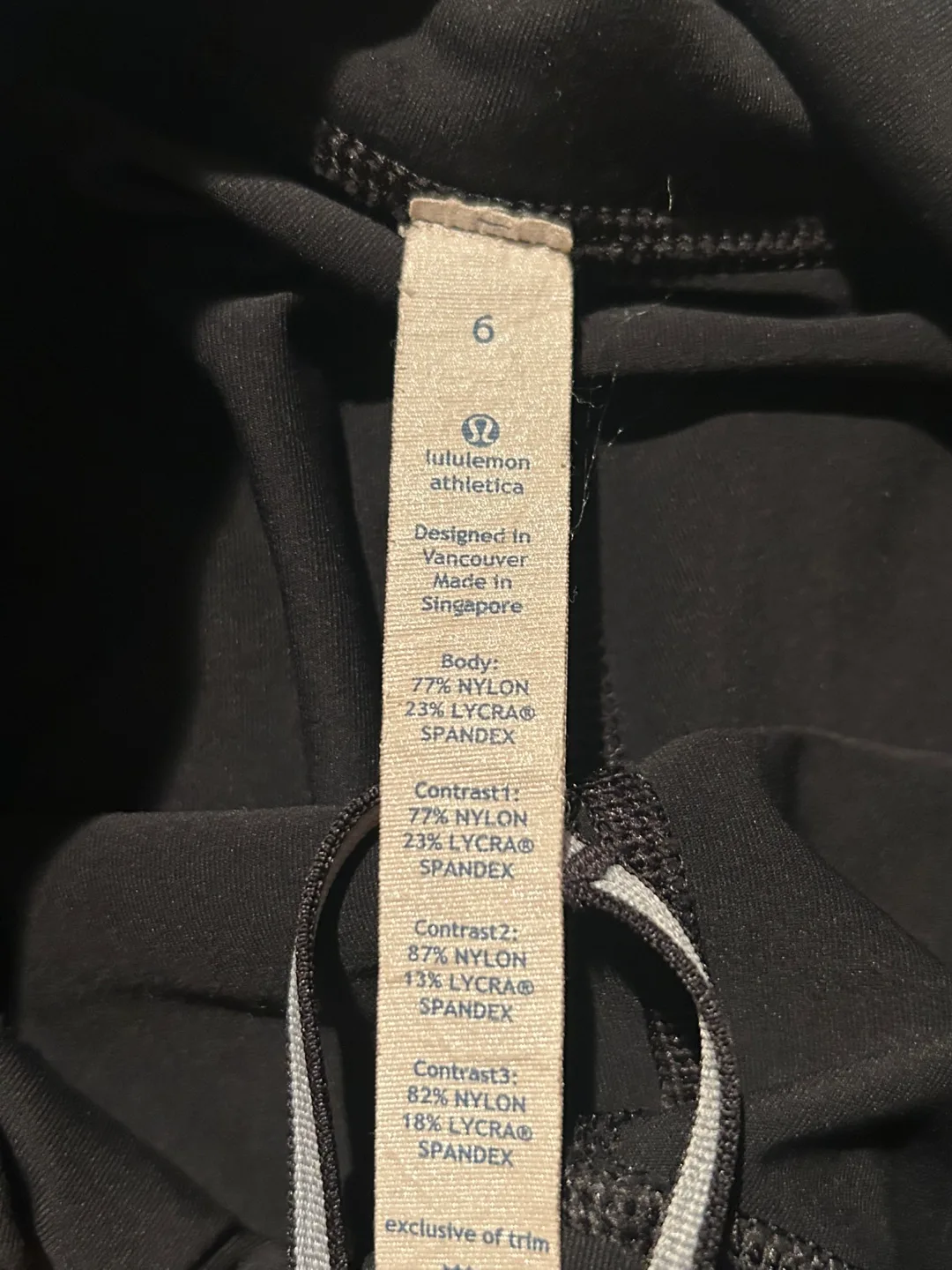 Lululemon Black Running Crop - Size 6 image indicator(8)