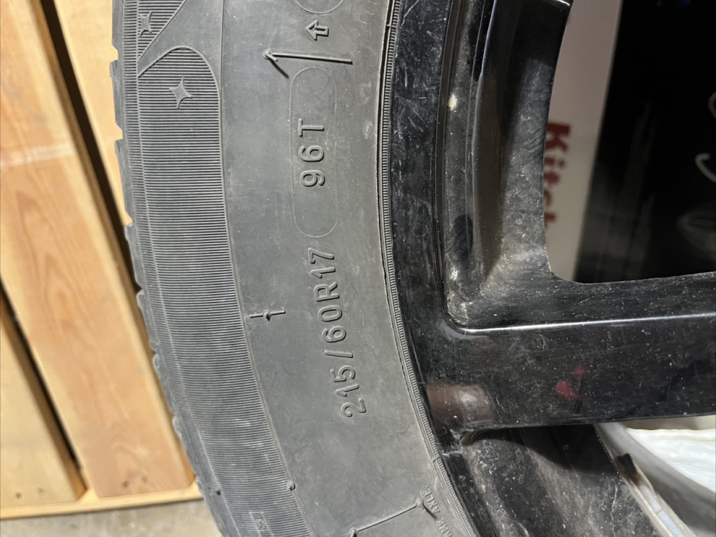 Michelin 215/60R17 Winter Tire on Black Rim - photo 4
