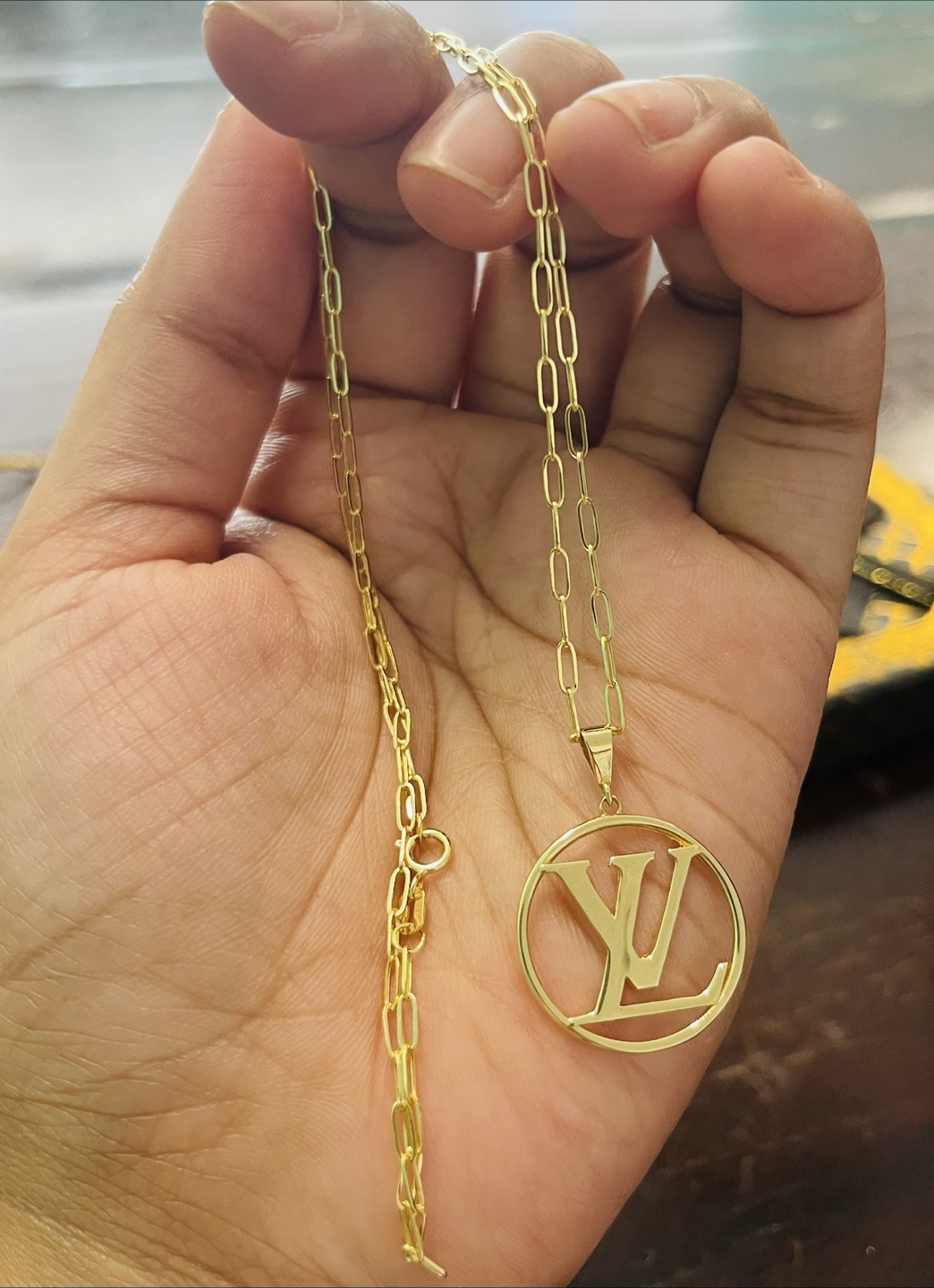 18K Gold Louis Vuitton Gold Necklace