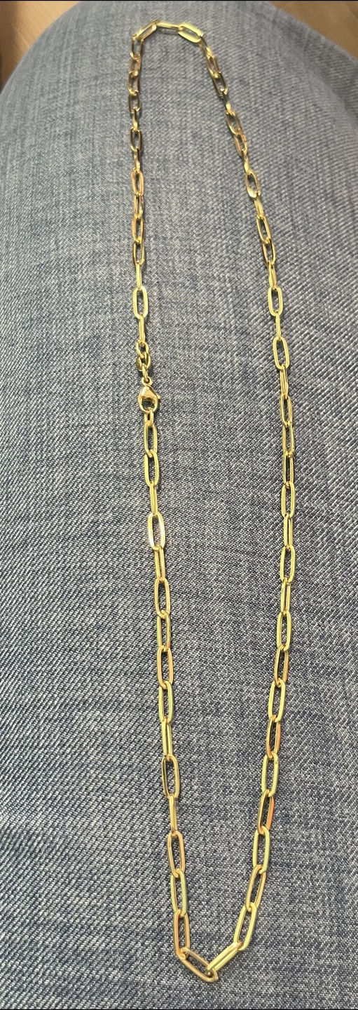 18k Gold Paperclip Chain Necklace - photo 4
