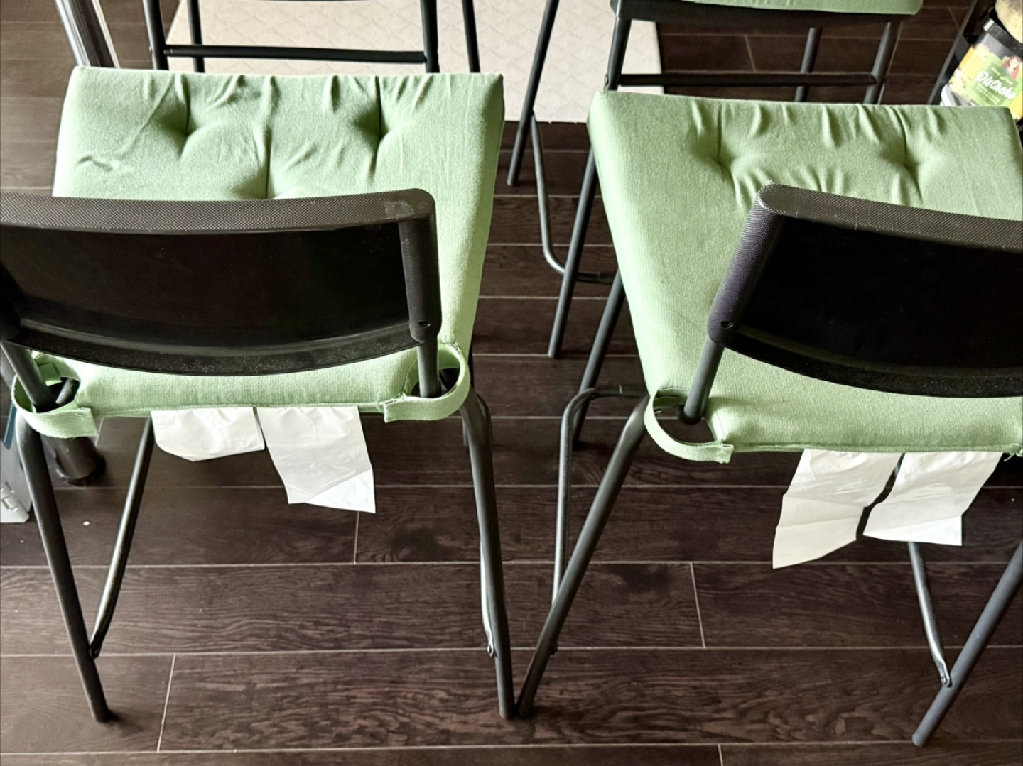 Set of 4 Green Kitchen Chairs - photo 2