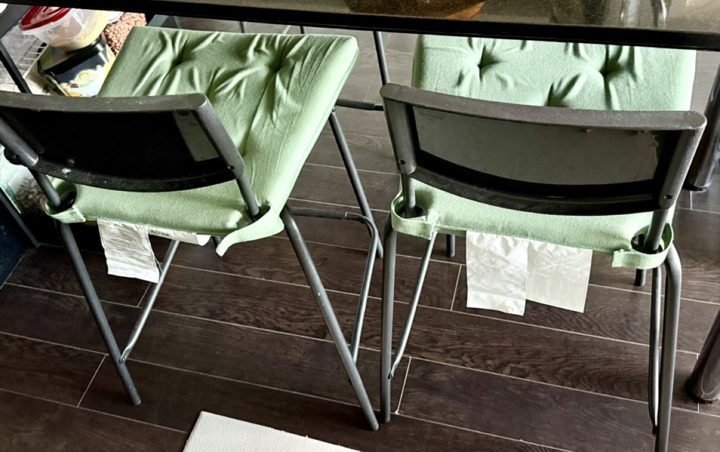 Set of 4 Green Kitchen Chairs - photo 4