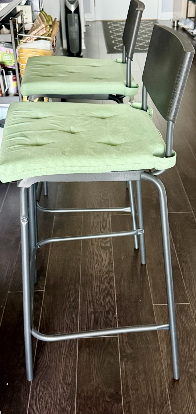 Set of 4 Green Kitchen Chairs - photo 3