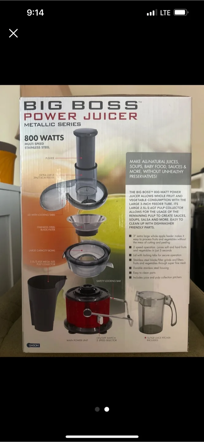 Big Boss 800W Power Juicer image indicator(2)