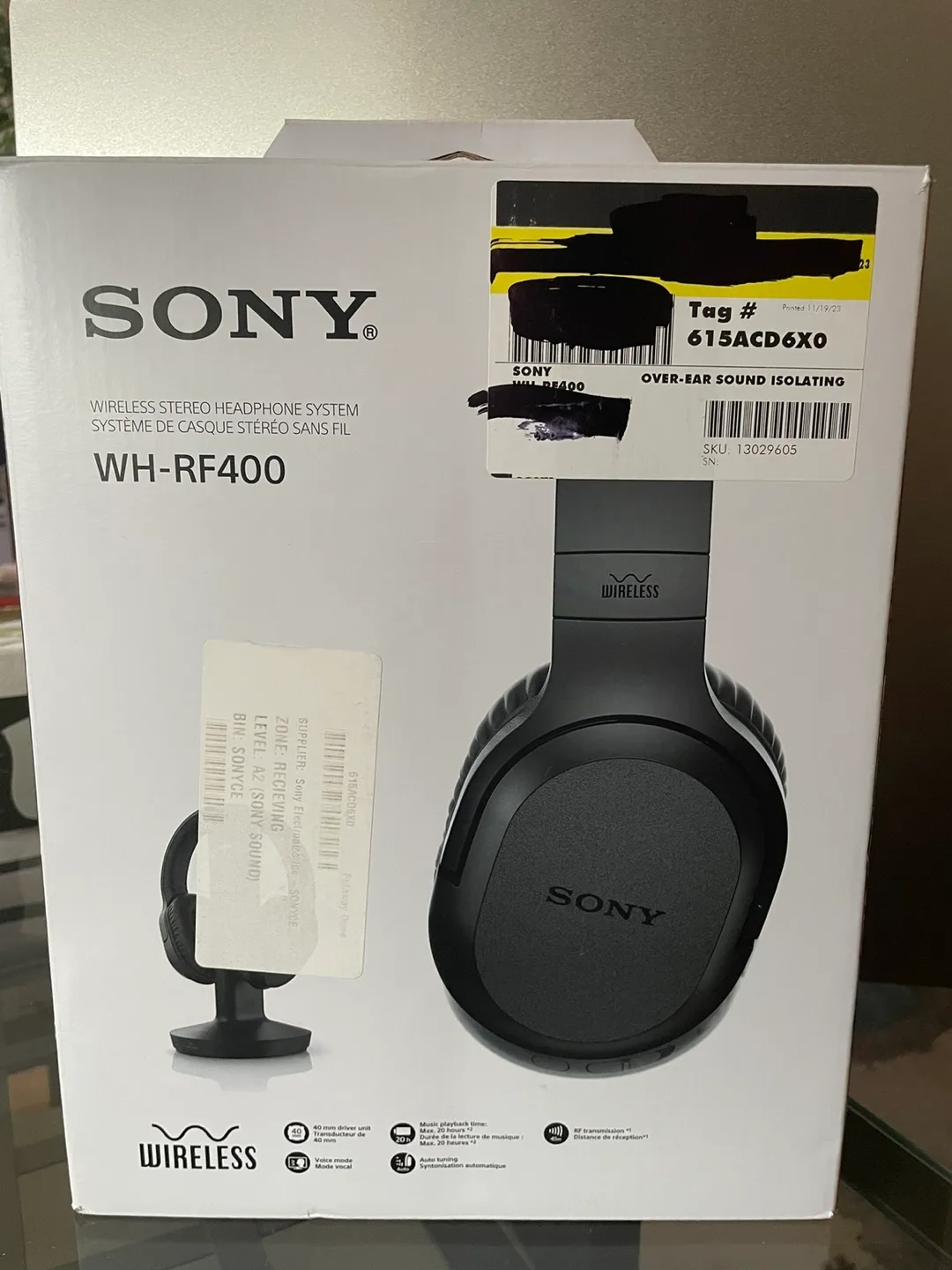 Sony WH-RF400 Wireless Headphones thumbnail