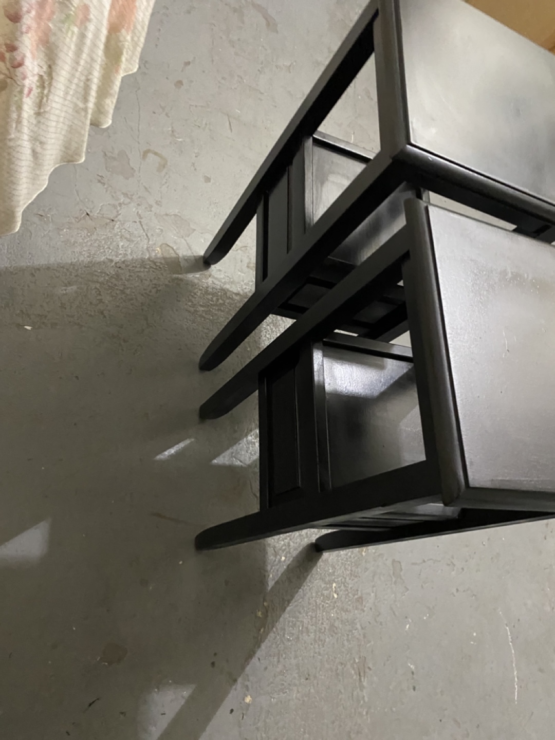 Black Wood Nightstands (Set of 2) - photo 5