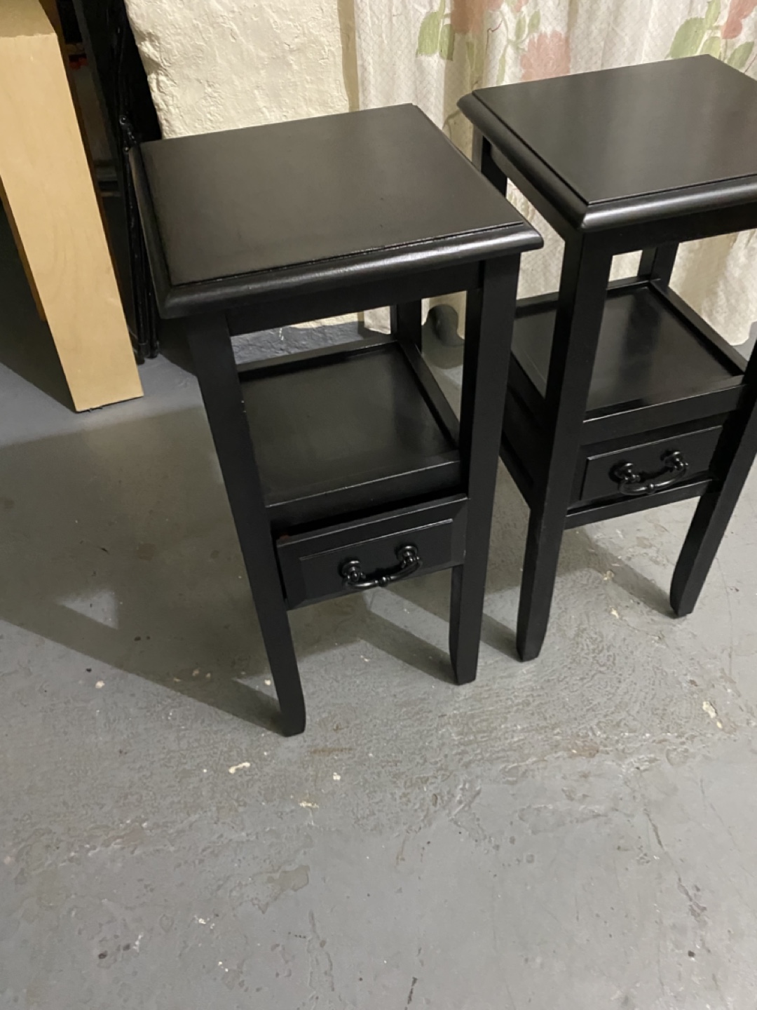 Black Wood Nightstands (Set of 2) - photo 3