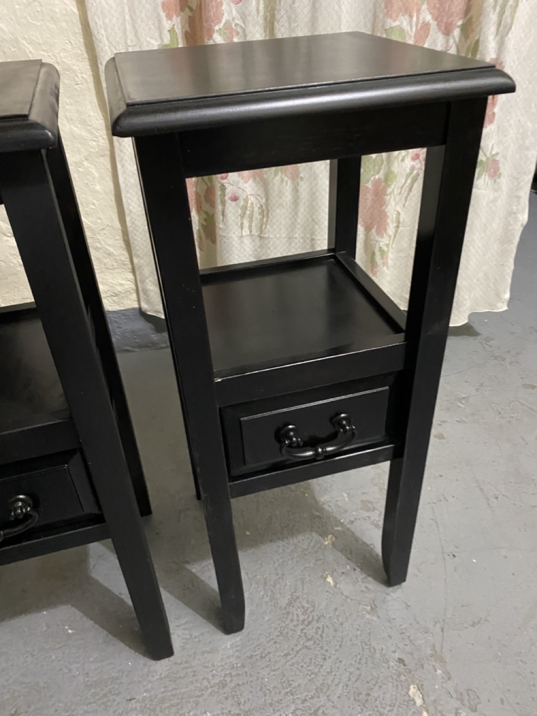 Black Wood Nightstands (Set of 2) - photo 4