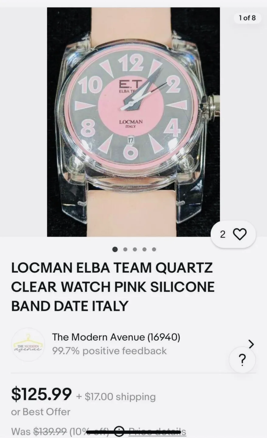 Locman Elba Team Quartz Watch - Pink Silicone Band image indicator(2)