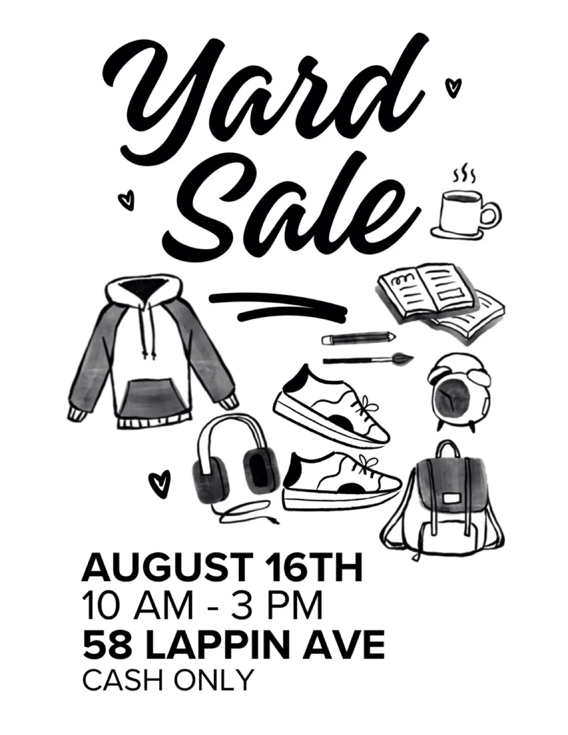 YARD SALE - August 16th thumbnail