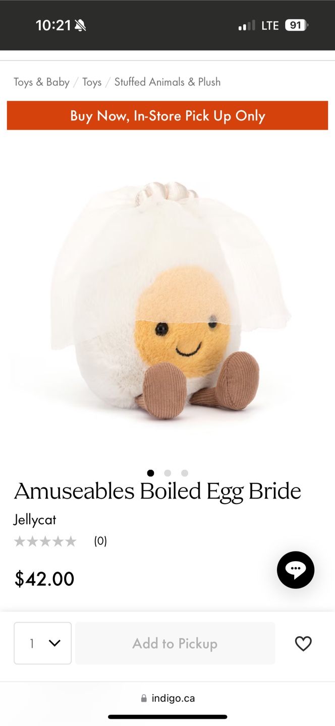 Jellycat Amuseables Boiled Egg Bride & Groom Plush