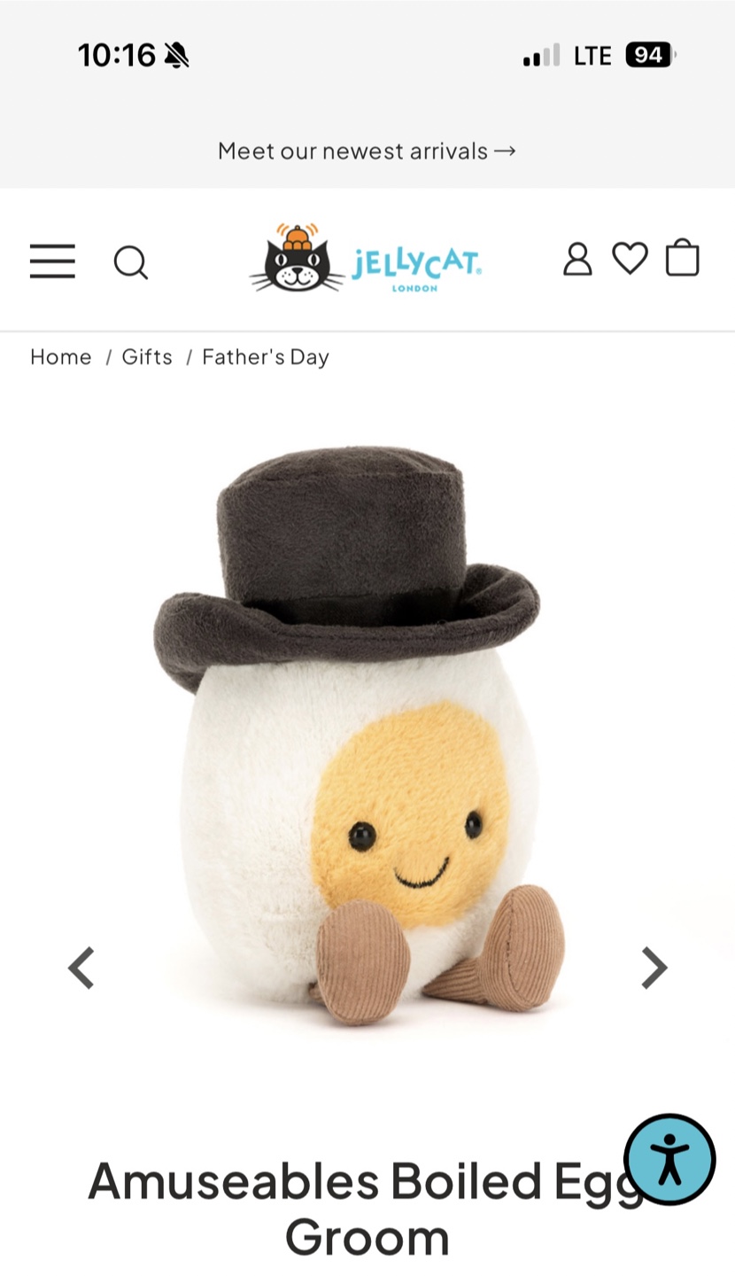 Jellycat Amuseables Boiled Egg Bride & Groom Plush - photo 2