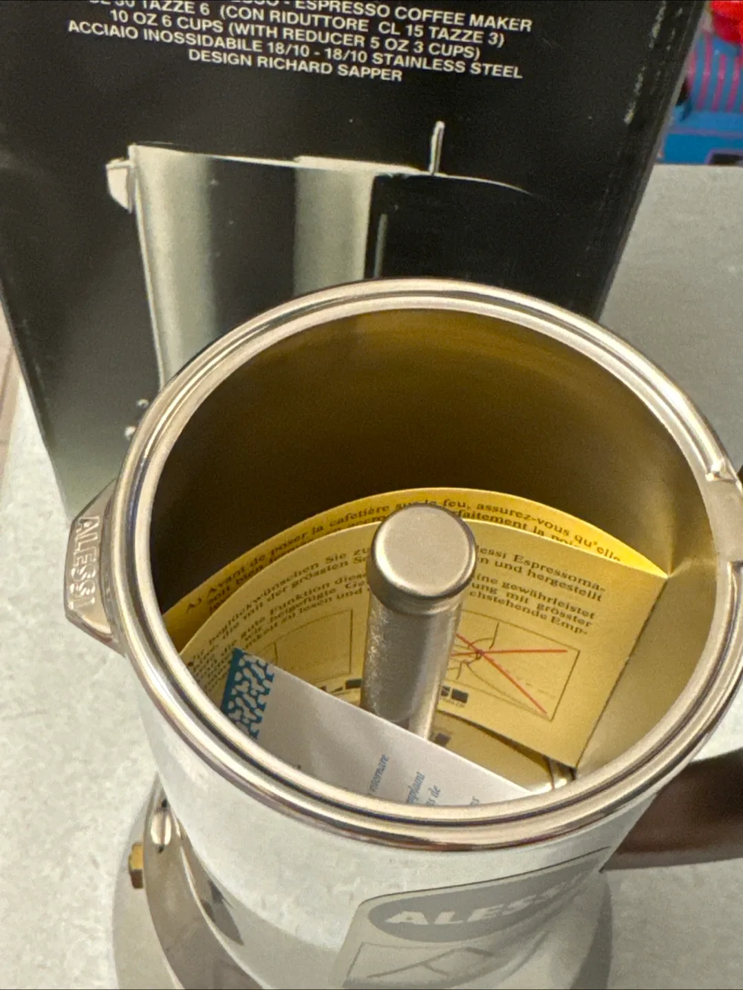 Alessi 9090/6 Espresso Coffee Maker image indicator(2)