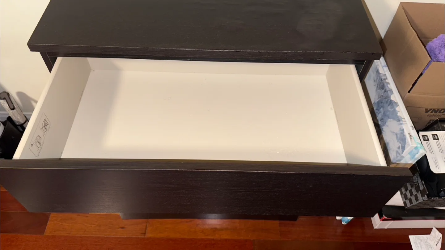 IKEA Malm 6 Drawer & 4 Drawer Dresser Set - Dark Brown image indicator(6)