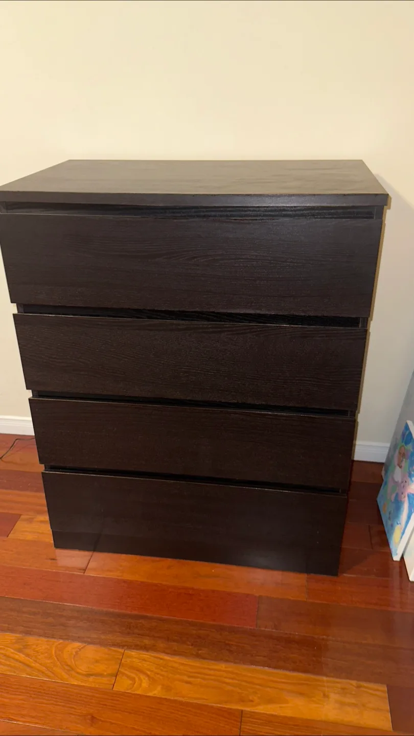 IKEA Malm 6 Drawer & 4 Drawer Dresser Set - Dark Brown image indicator(2)