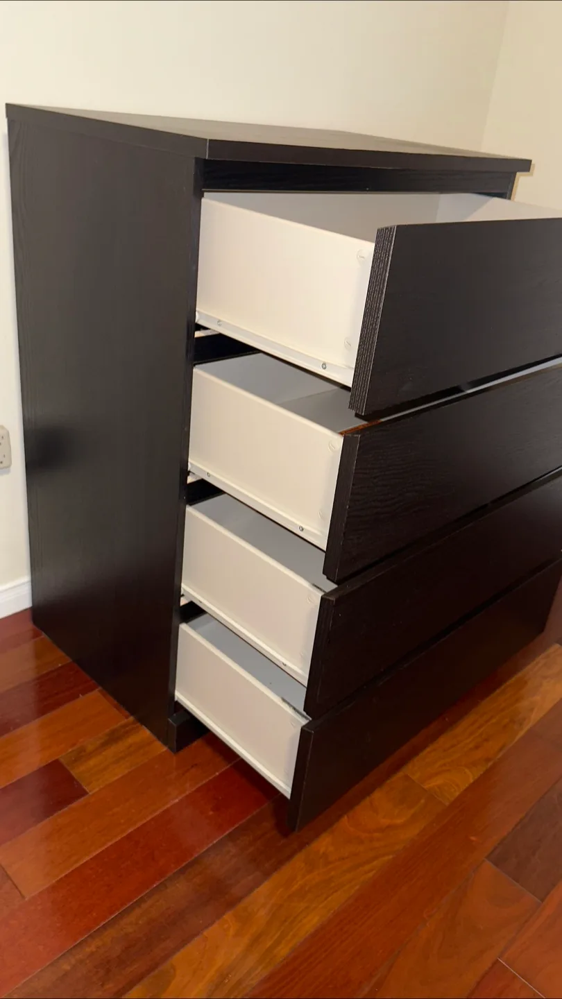 IKEA Malm 6 Drawer & 4 Drawer Dresser Set - Dark Brown image indicator(5)