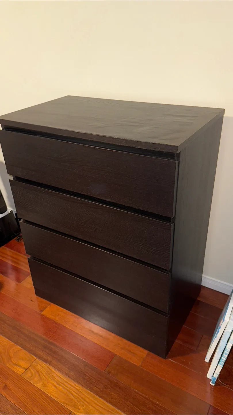 IKEA Malm 6 Drawer & 4 Drawer Dresser Set - Dark Brown image indicator(7)