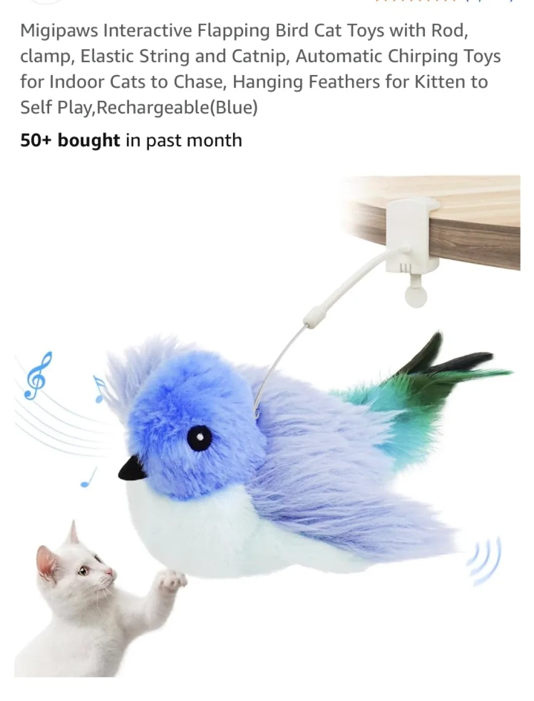 Migipaws Interactive Flapping Bird Cat Toy image indicator(2)
