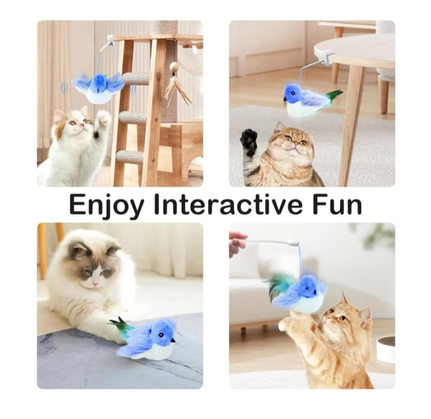 Migipaws Interactive Flapping Bird Cat Toy image indicator(5)