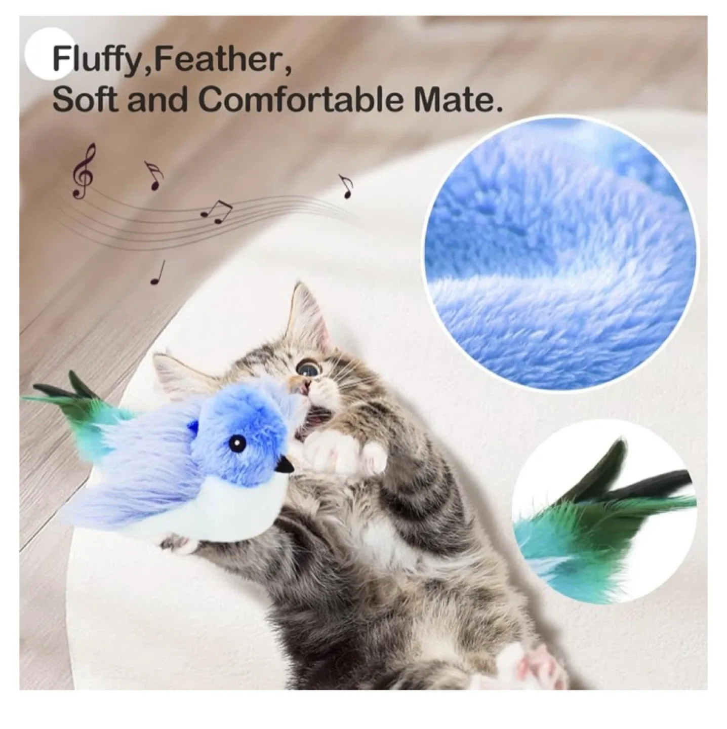 Migipaws Interactive Flapping Bird Cat Toy image indicator(4)