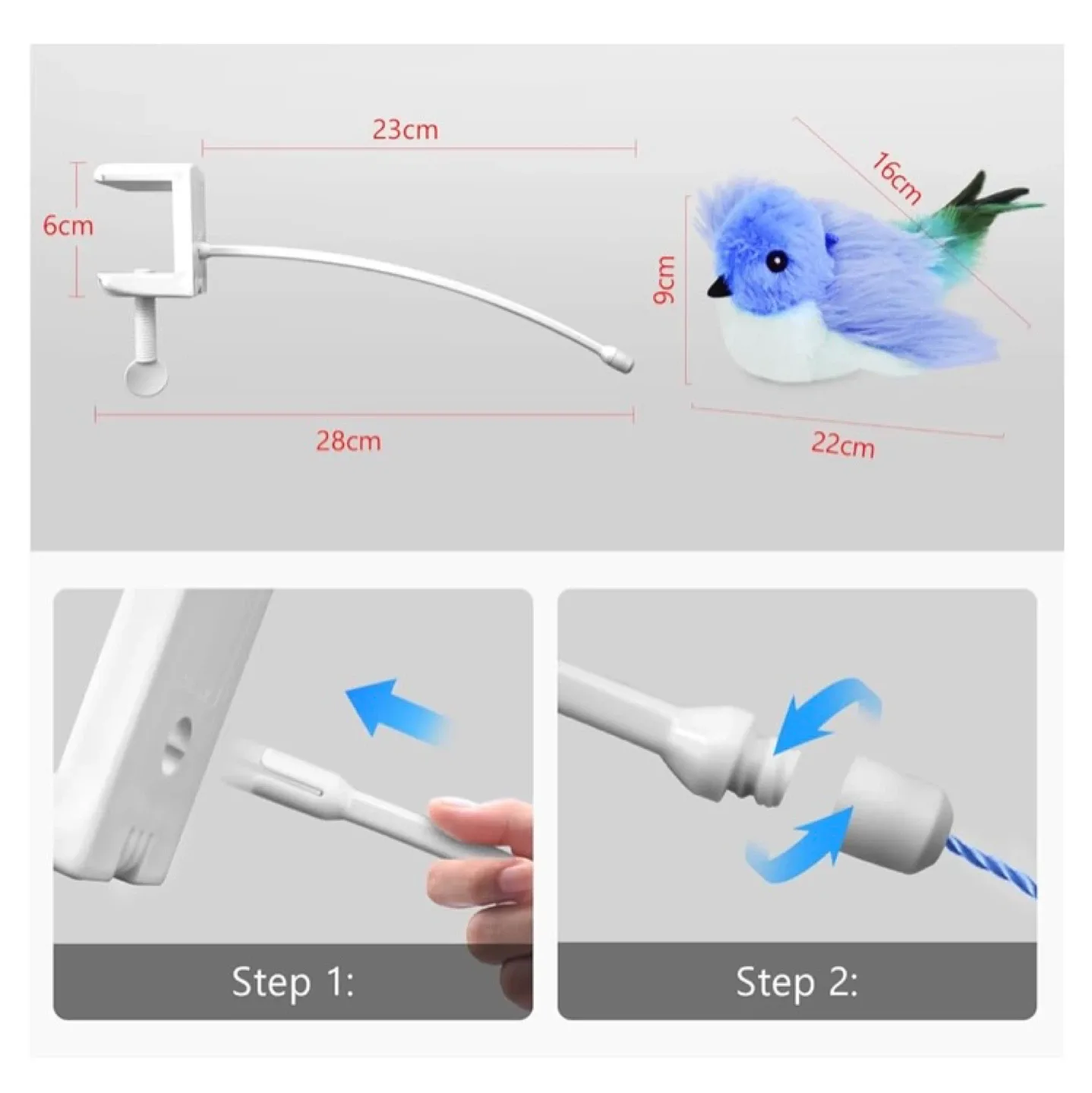 Migipaws Interactive Flapping Bird Cat Toy image indicator(7)
