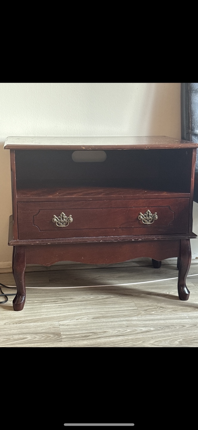 Wooden Nightstand with Drawer