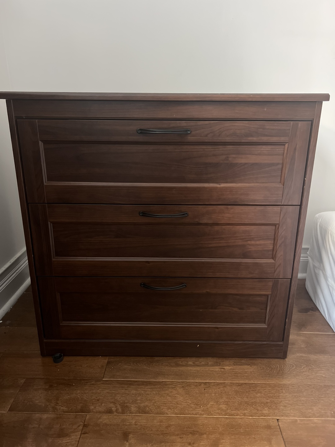 Brown Wood 3-Drawer Dresser