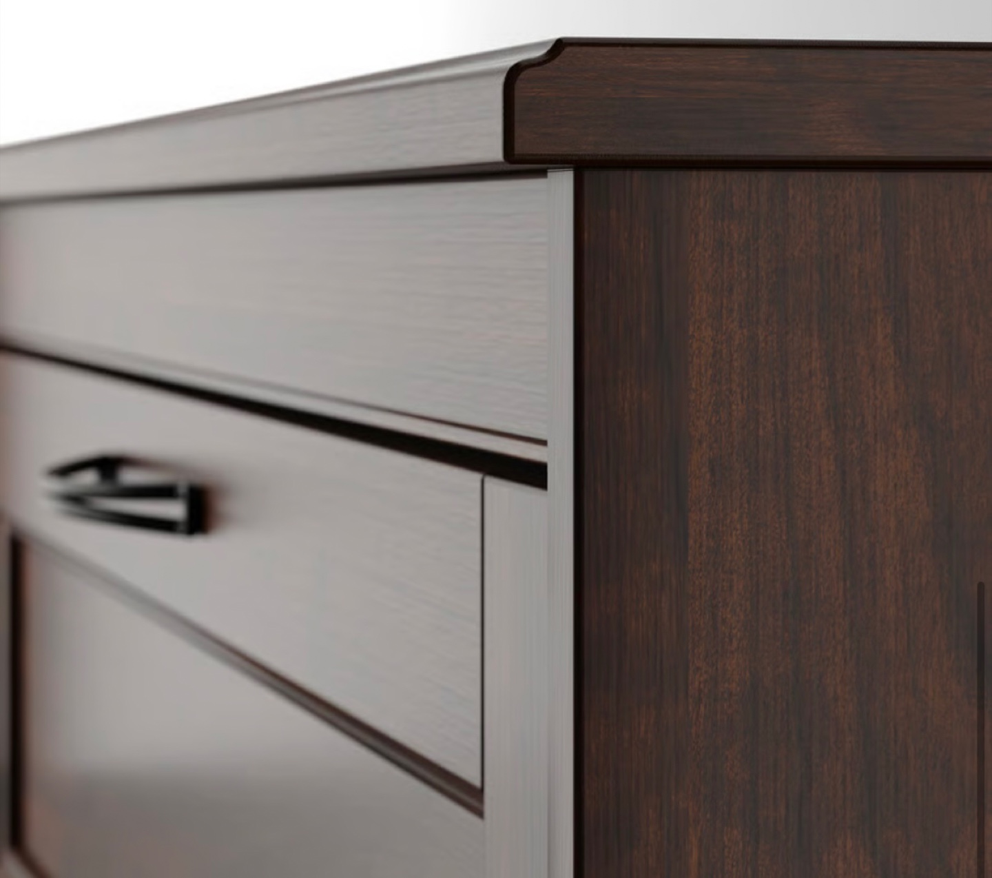 Brown Wood 3-Drawer Dresser - photo 3