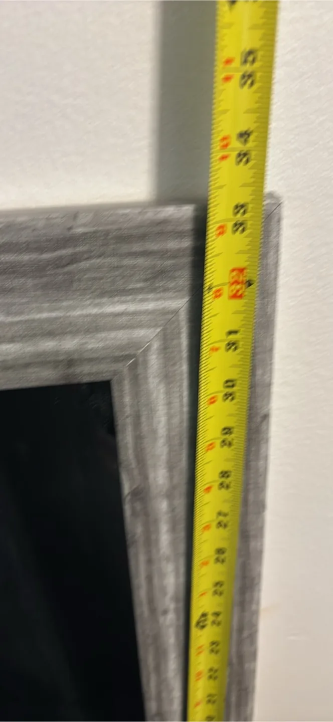 Grey Framed Wall Mirror - 27x35 inches image indicator(5)