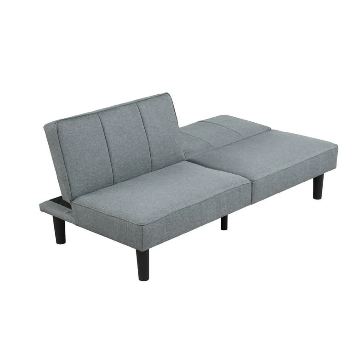 Gray Futon Sofa Bed - 66" x 37.25" (without legs) image indicator(5)
