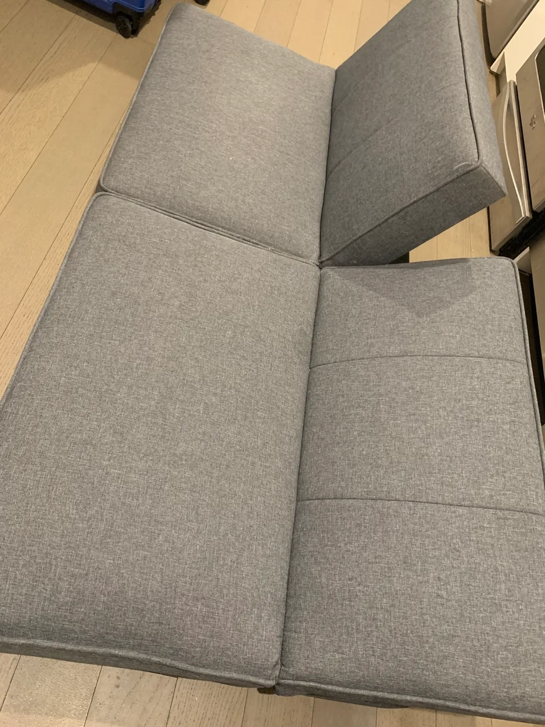 Gray Futon Sofa Bed - 66" x 37.25" (without legs) image indicator(6)