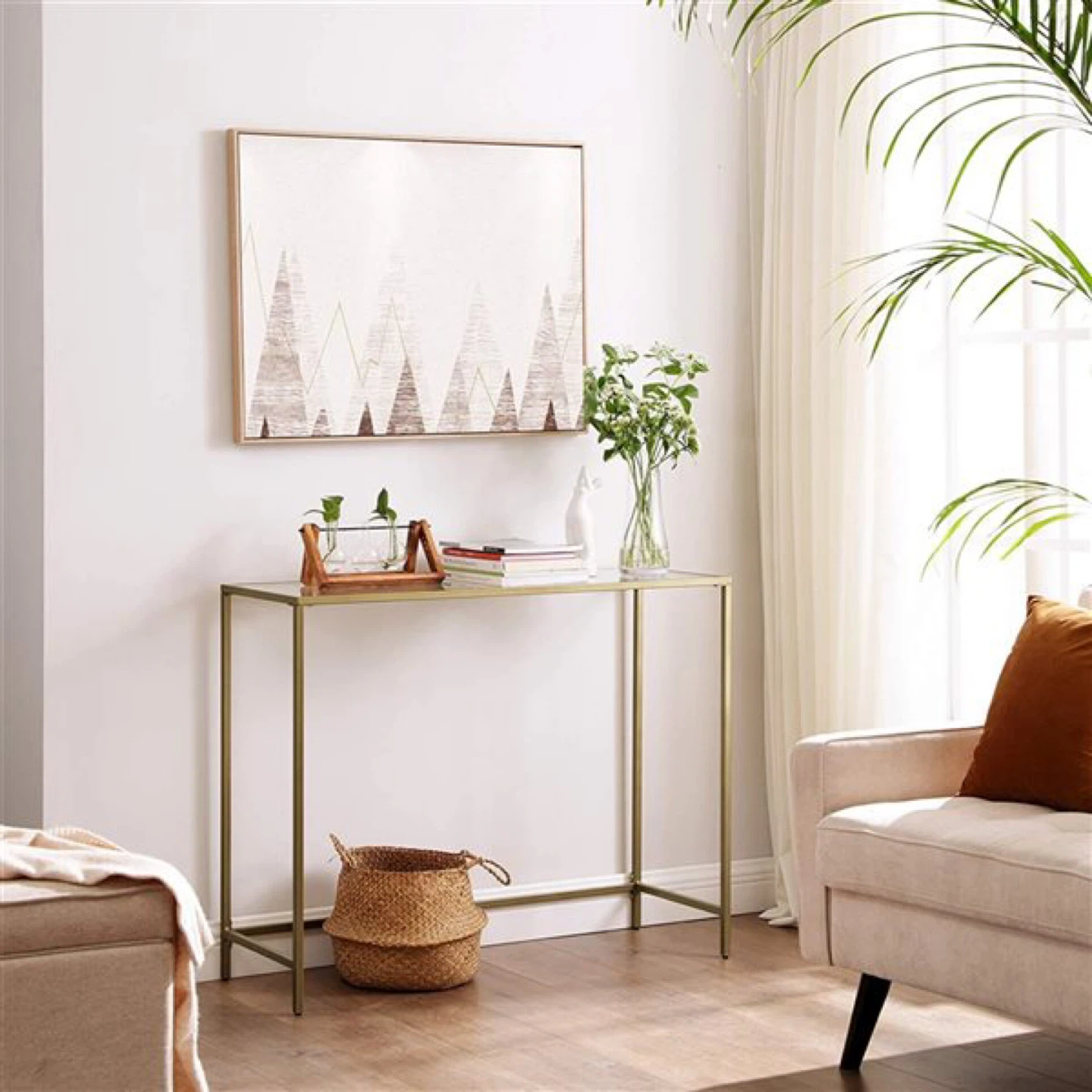 Gold Console Table - photo 3