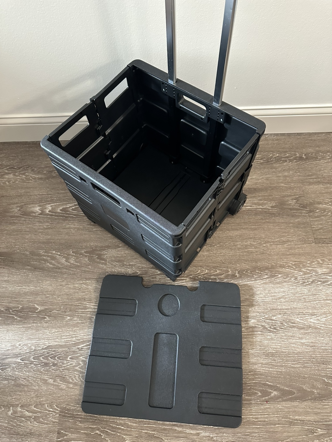 Collapsible Rolling Crate Cart - Black - photo 3