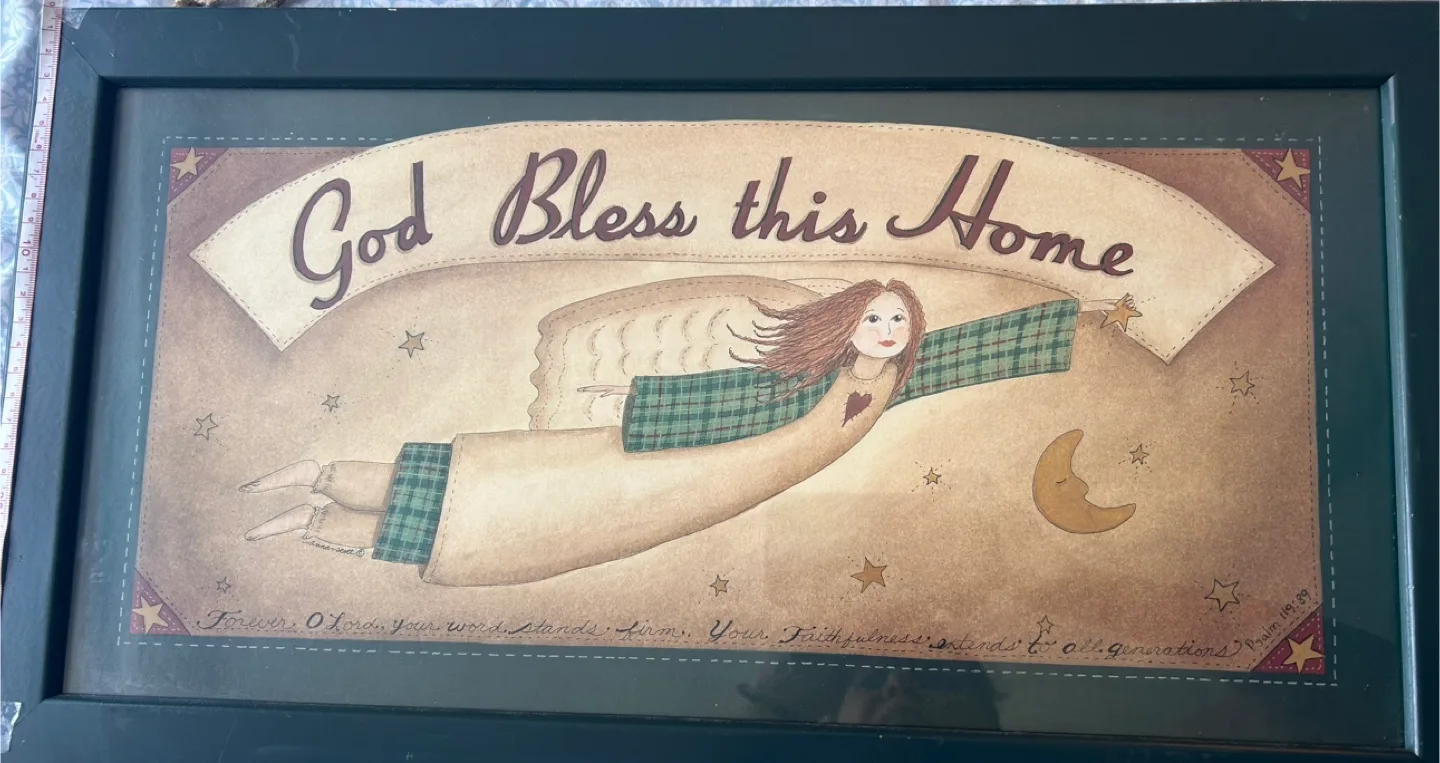 Anna Scott 'God Bless This Home' Framed Print thumbnail