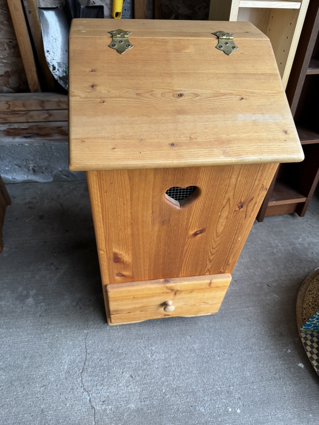 Wooden Storage Bin with Drawer - photo 2