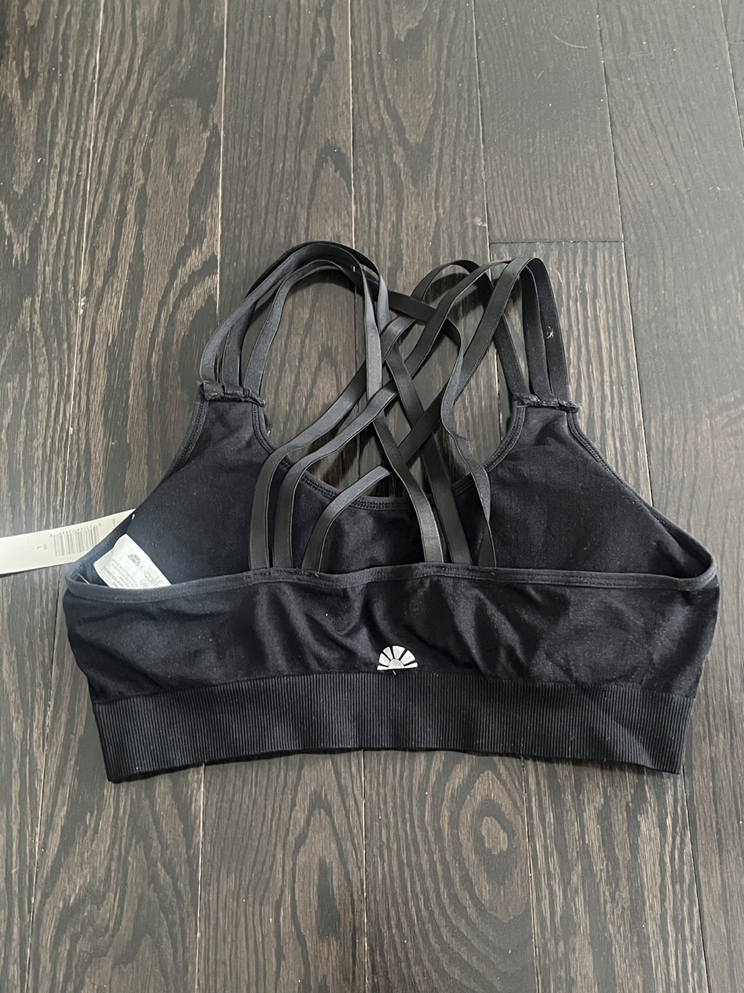 California Sport Black Strappy Sports Bra sz Large - photo 2