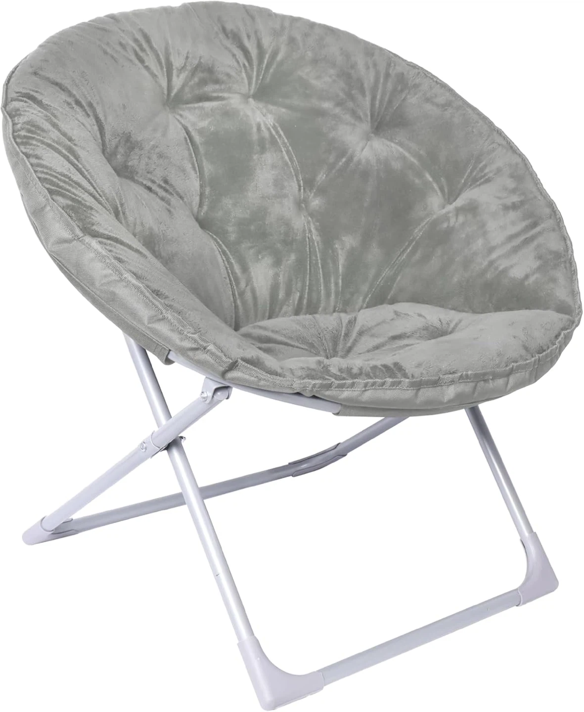 Gray Urban Shop Faux Fur Saucer Chair