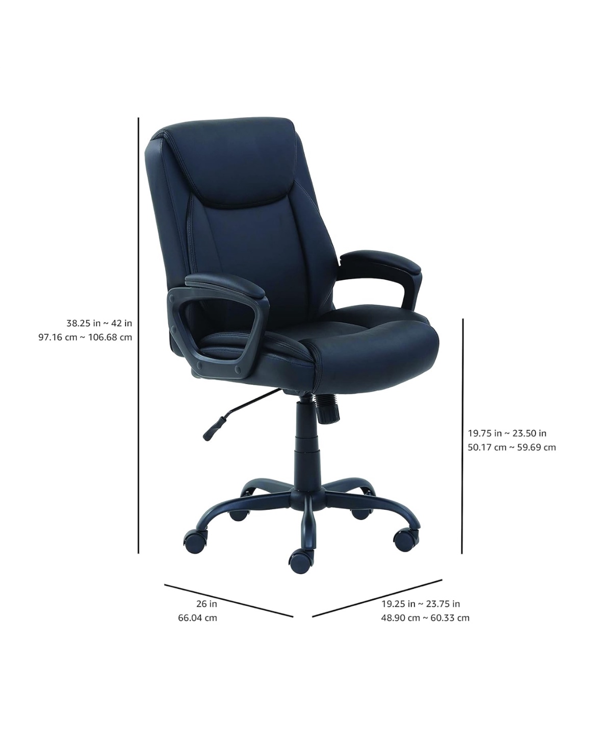 Amazon Basics Mid-Back Office Chair - Black - photo 3