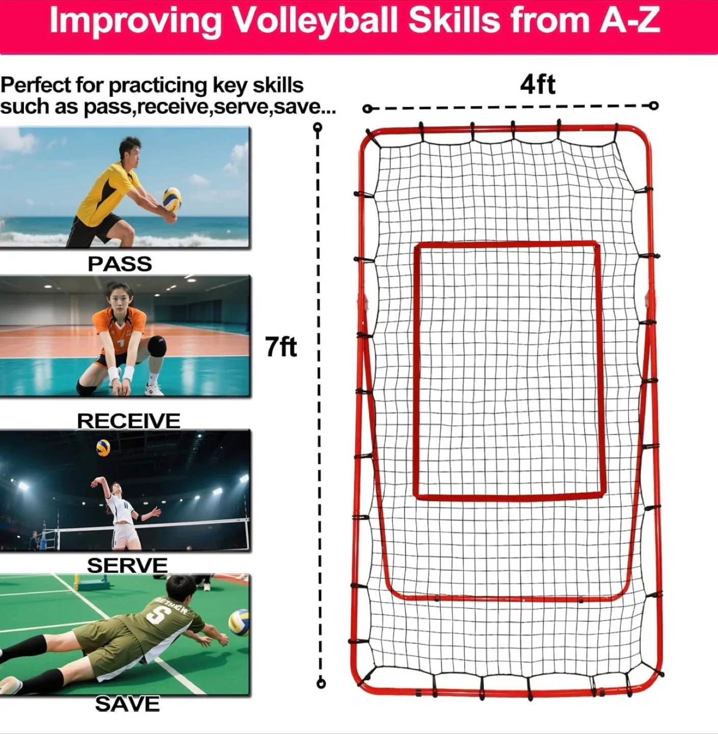 Volleyball Rebounder Net - Train Anywhere! image indicator(2)