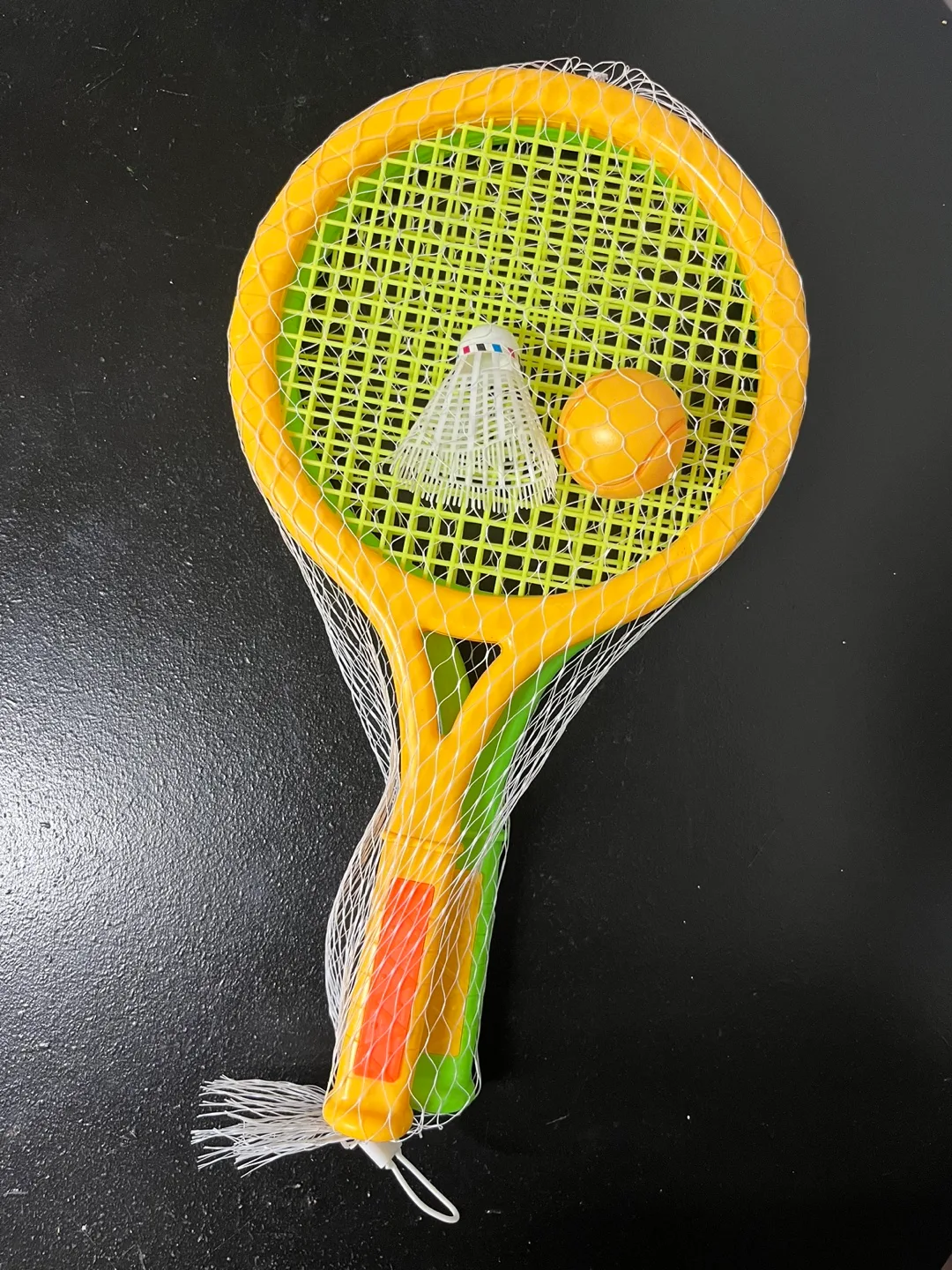 Kids' Yellow & Green Toy Tennis Racket Set thumbnail