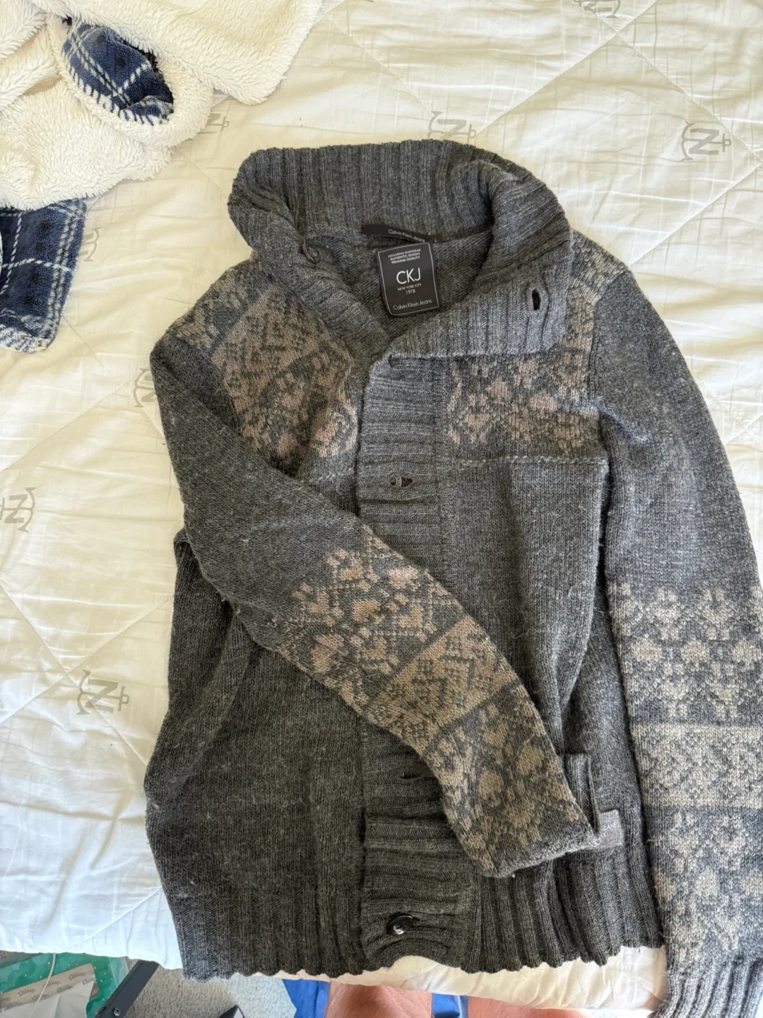 CKJ Calvin Klein Jeans Cardigan - Size L thumbnail