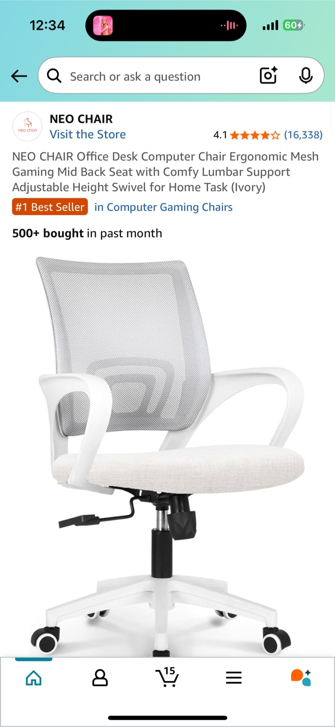 NEO Chair Office Desk Computer Chair - Ivory