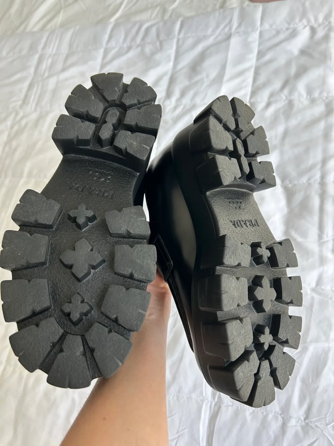 Prada Monolith Lug Sole Loafers image indicator(5)