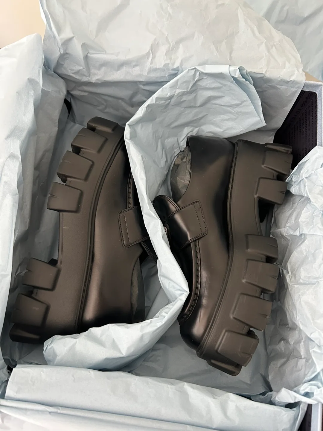 Prada Monolith Lug Sole Loafers image indicator(7)