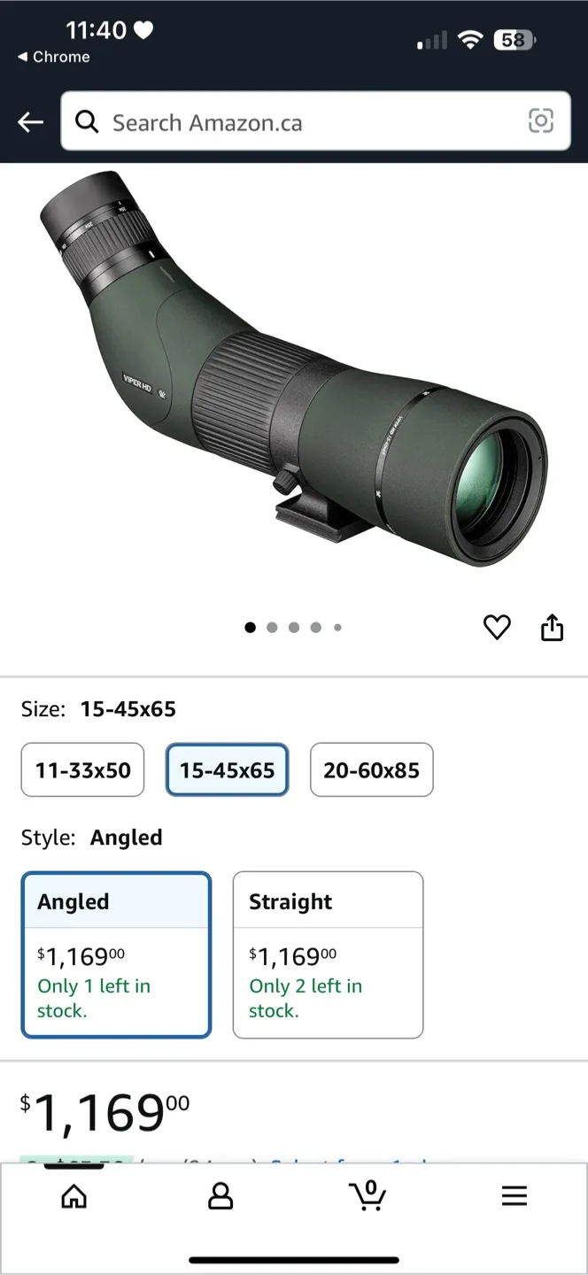 Vortex Viper HD 15-45x65 Angled Spotting Scope thumbnail