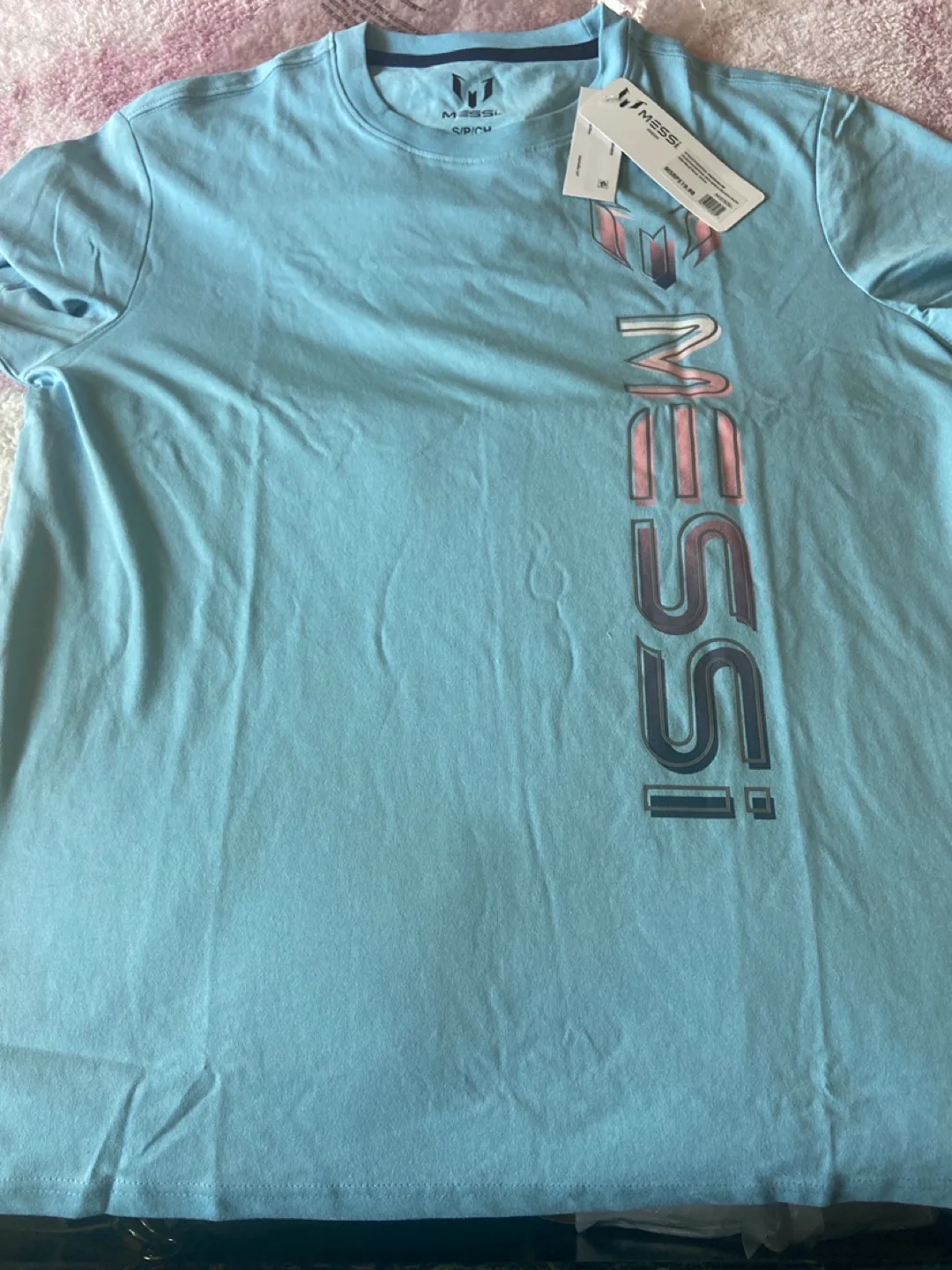 New Messi Brand Light Blue T-Shirt - Size S thumbnail