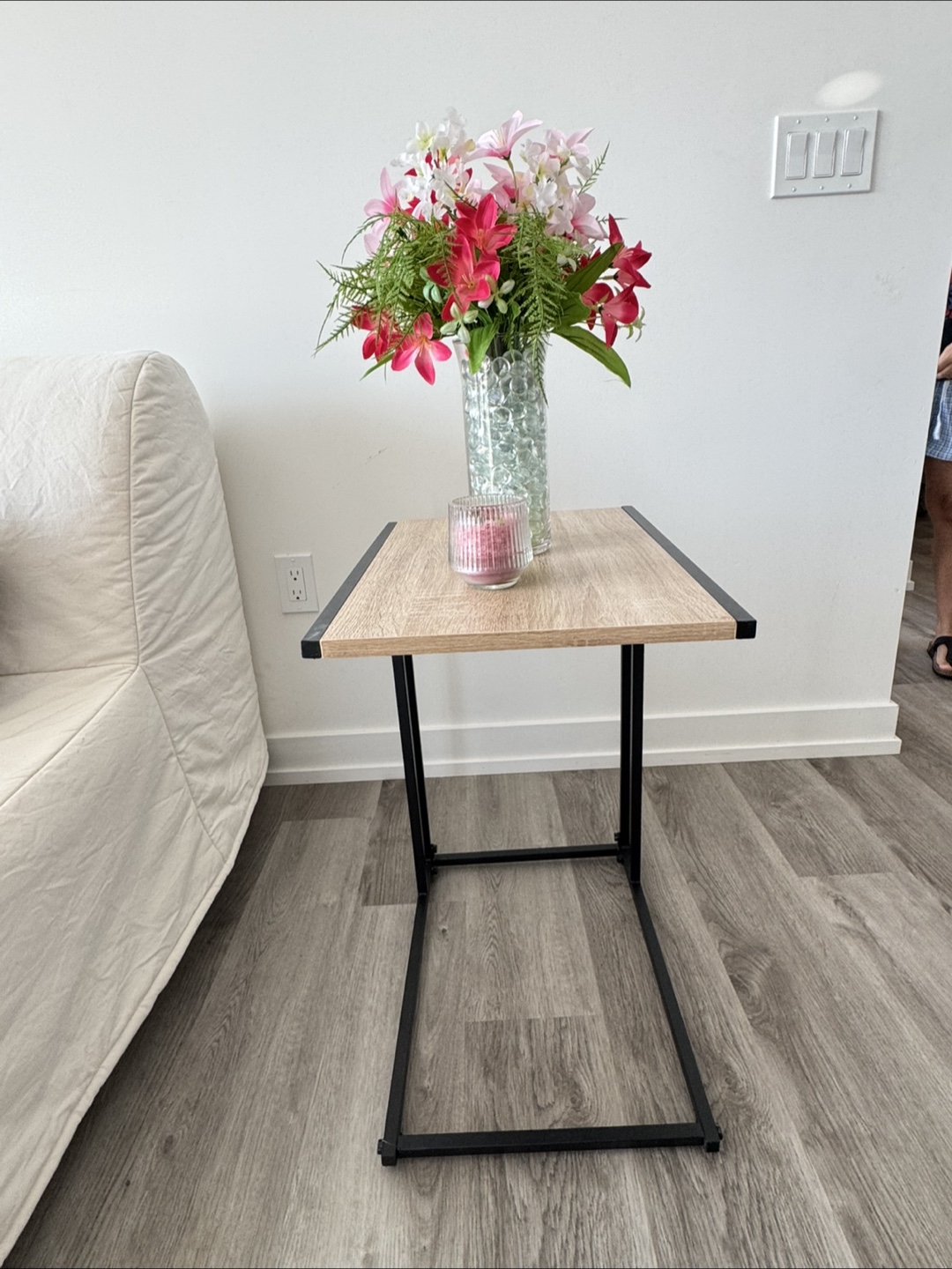 Side Table with Metal Frame