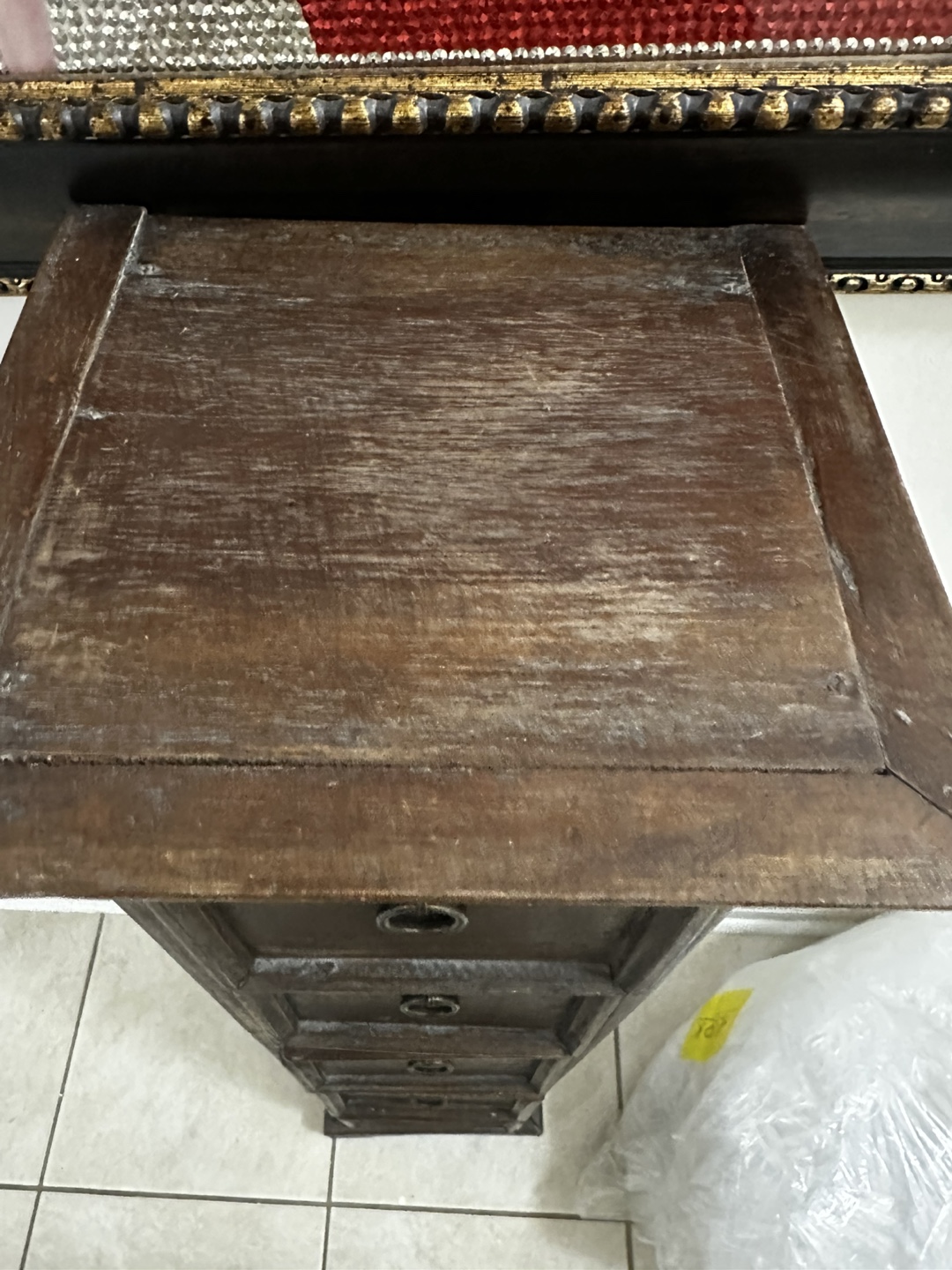 Dark Wood 5-Drawer Accent Table - photo 4