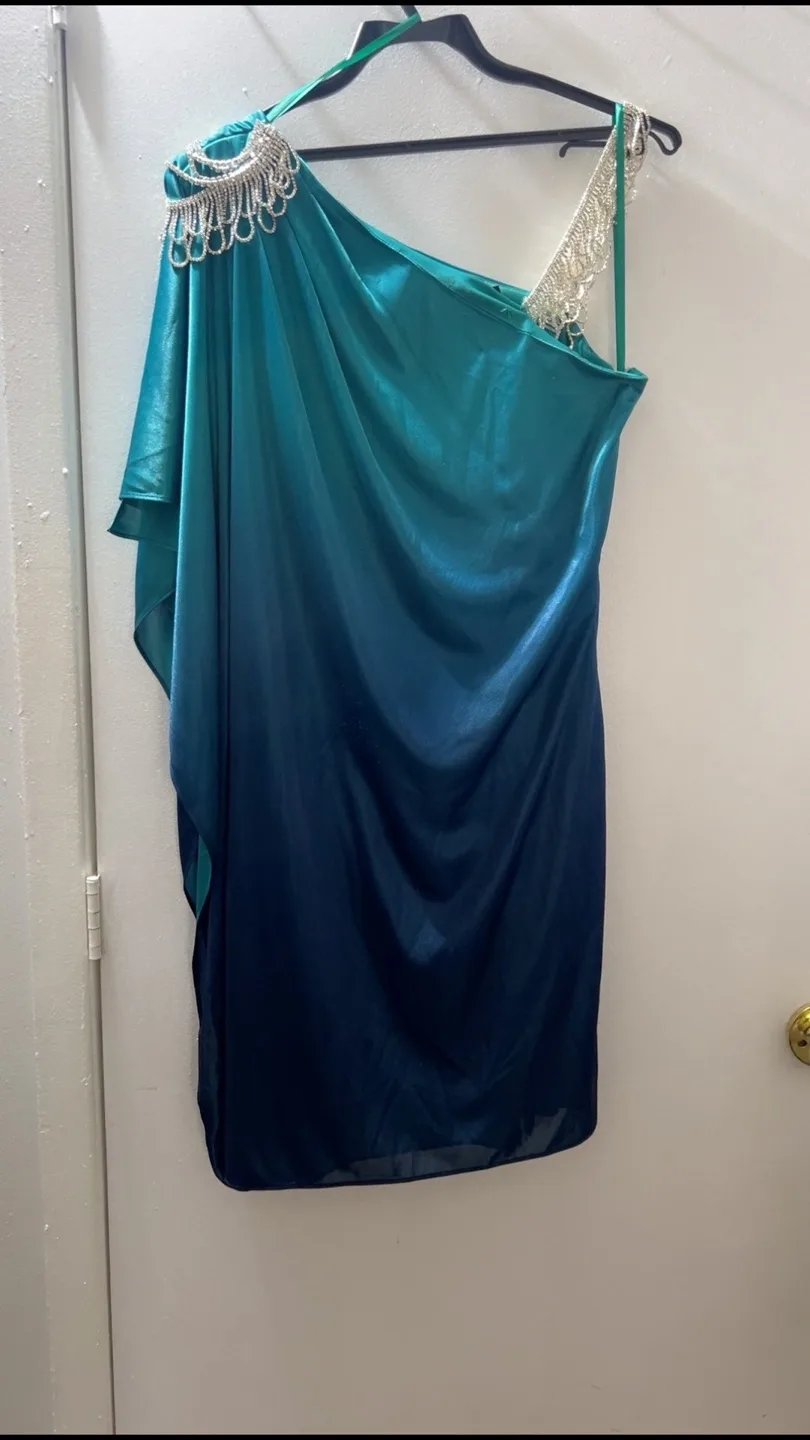 Ombre One Shoulder Dress thumbnail