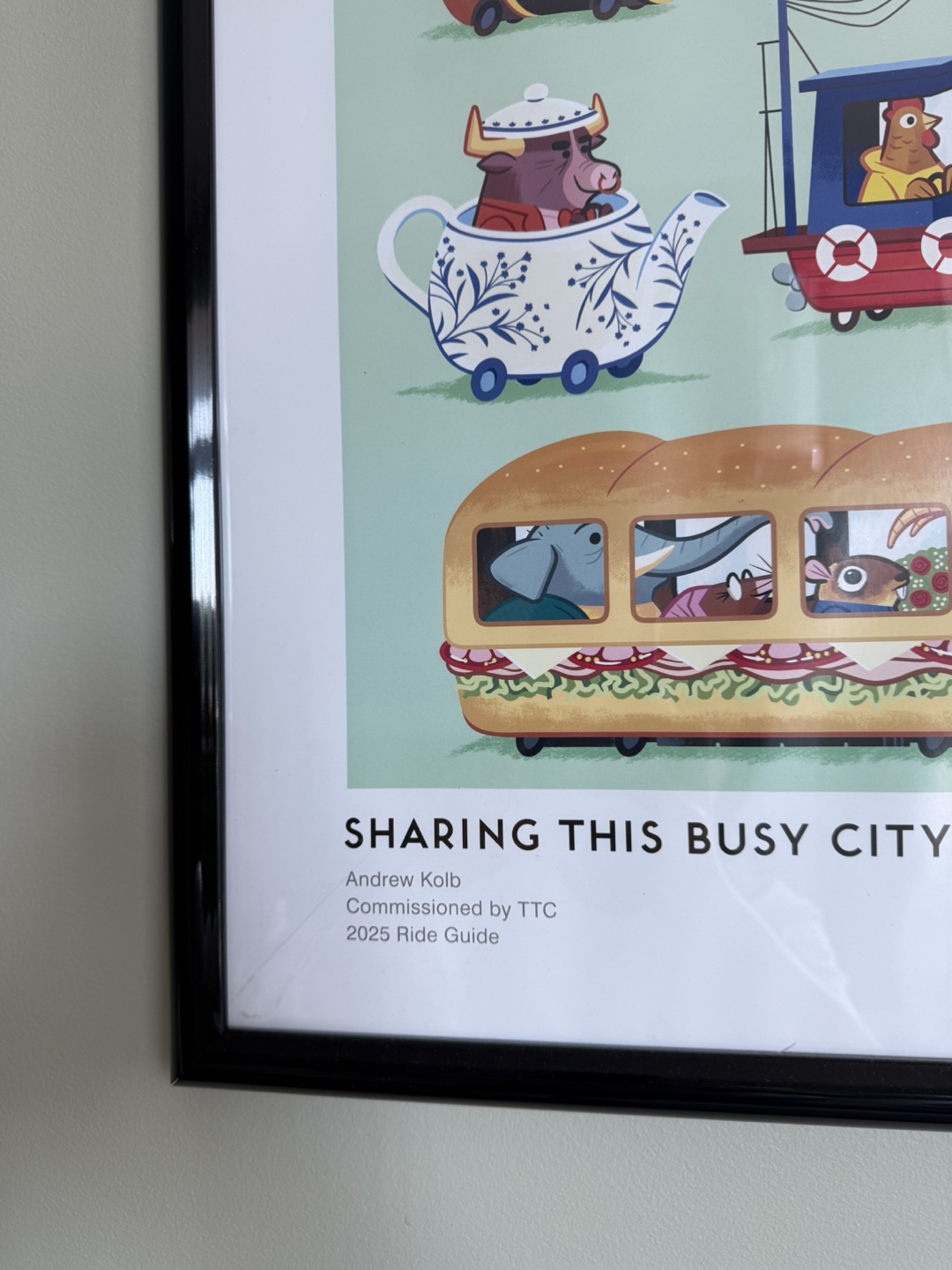 TTC 2025 Ride Guide Poster - Sharing This Busy City WITH frame - photo 3
